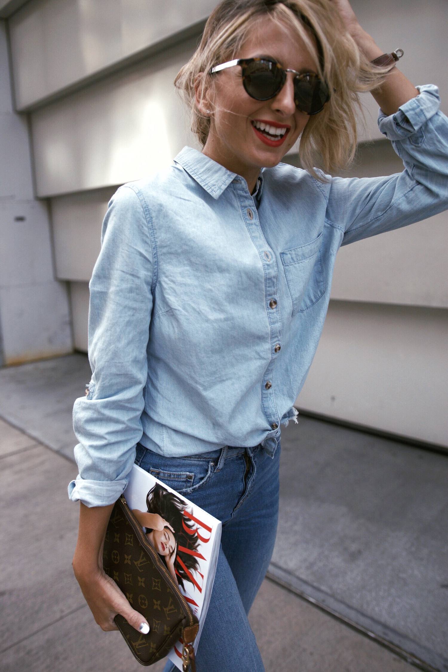 how to style a denim shirt